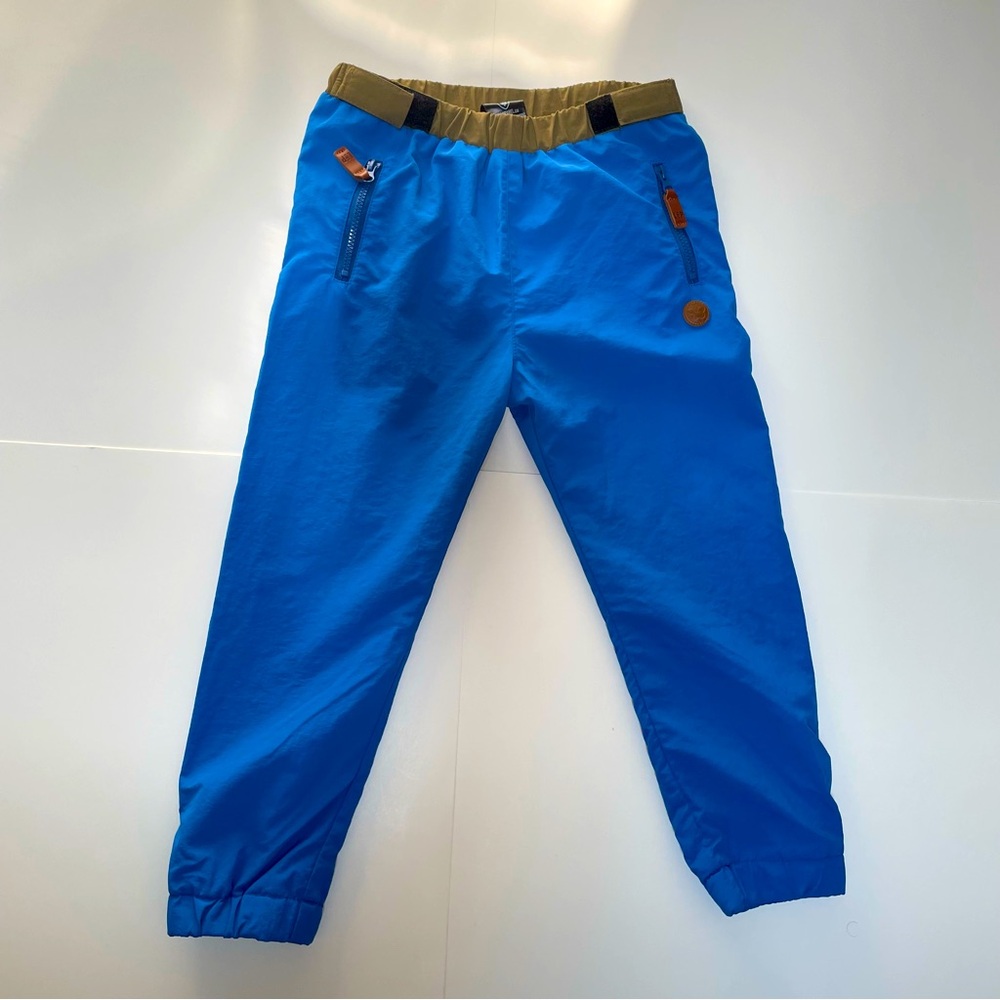 Blue Cotton-Lined Outerwear Pants